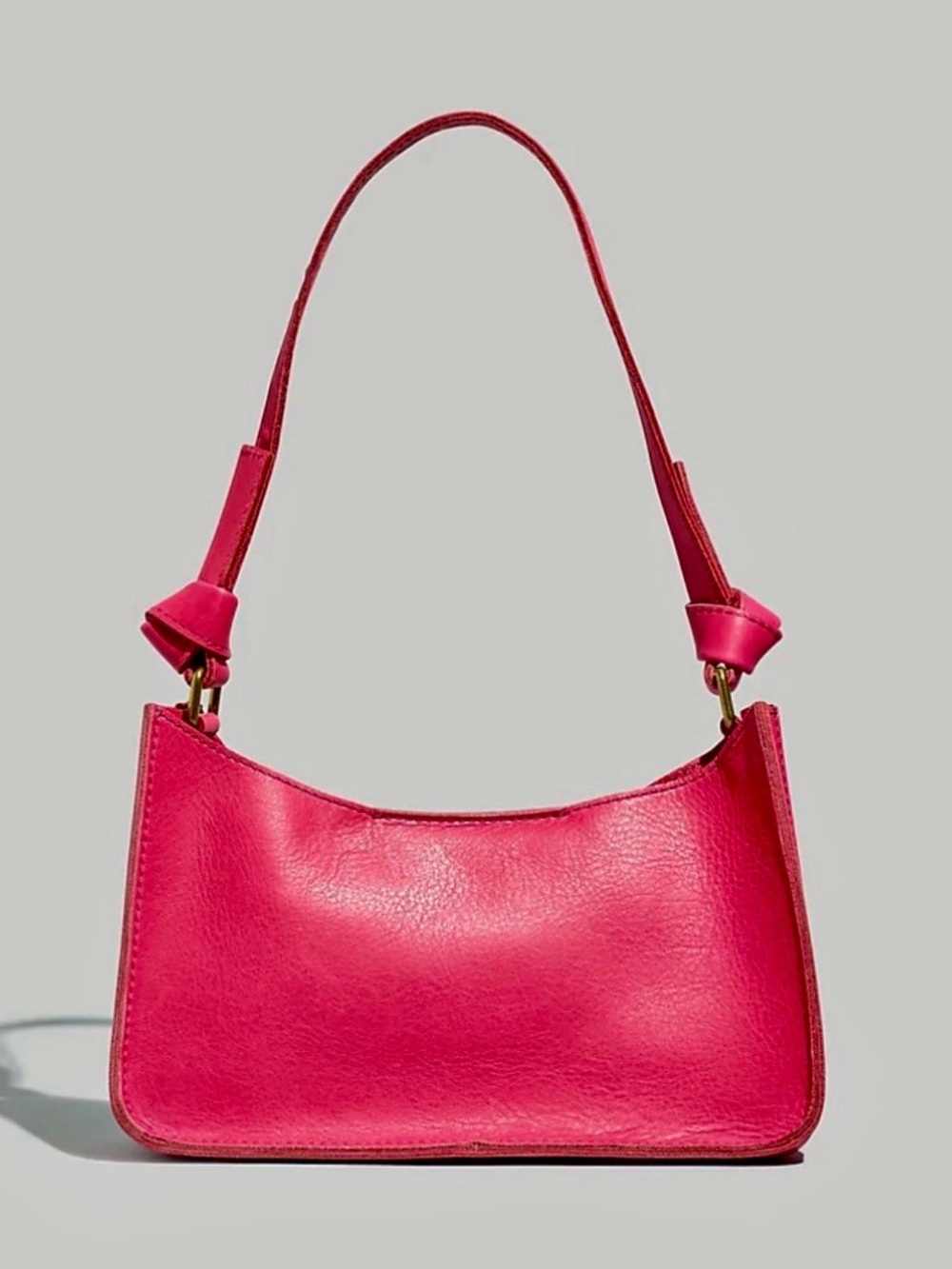 NWT! Madewell Sydney Hobo Leather Shoulder Bag in Hot Pink Rosy Hibiscus #063